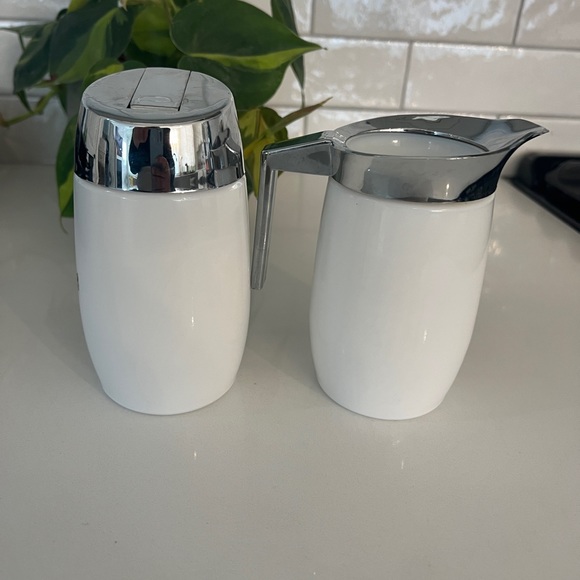 Vintage Dominion Sugar and Cream Dispenser Spice of Life Milk Glass - Picture 5 of 5